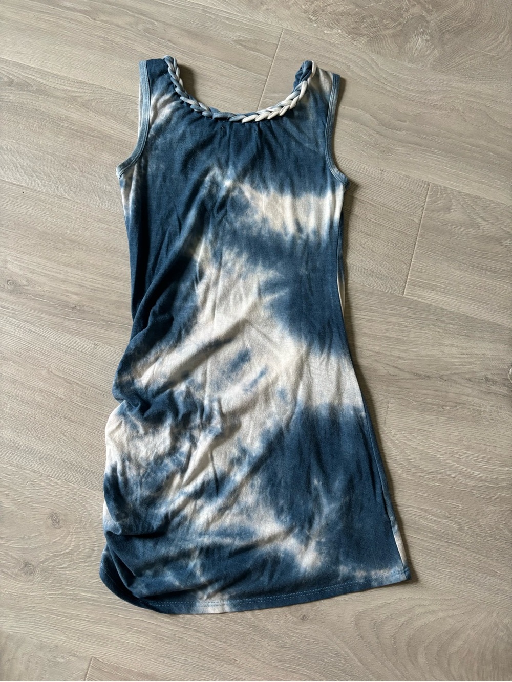 Tie-Dye Dress with Braided Trim - Picture 5 of 6